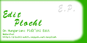 edit plochl business card